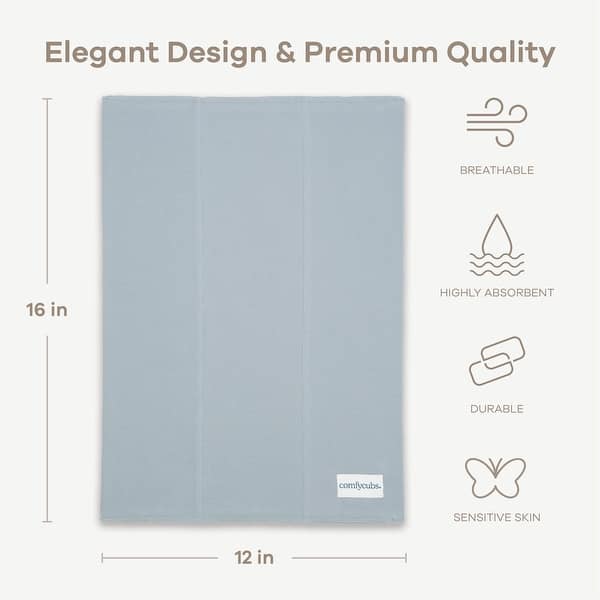 dimension image slide 3 of 12, Burp Cloths 100% Cotton Washcloths for Boys and Girls by Comfy Cubs