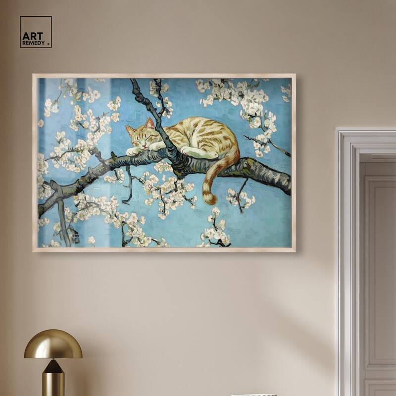 Autumn Blossom Kitten Shadowbox by Art Remedy