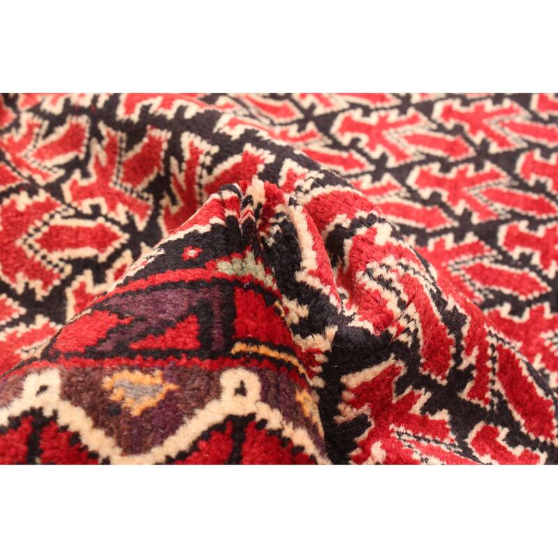 ECARPETGALLERY Hand-knotted Teimani Red Wool Rug - 3'3 x 4'0