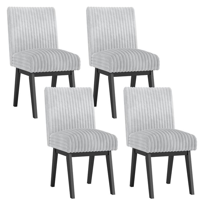 Costway Dining Chairs Set of 2/4 with Padded Seat, Rubber Wood Legs & - 4 PCS - Set of 4
