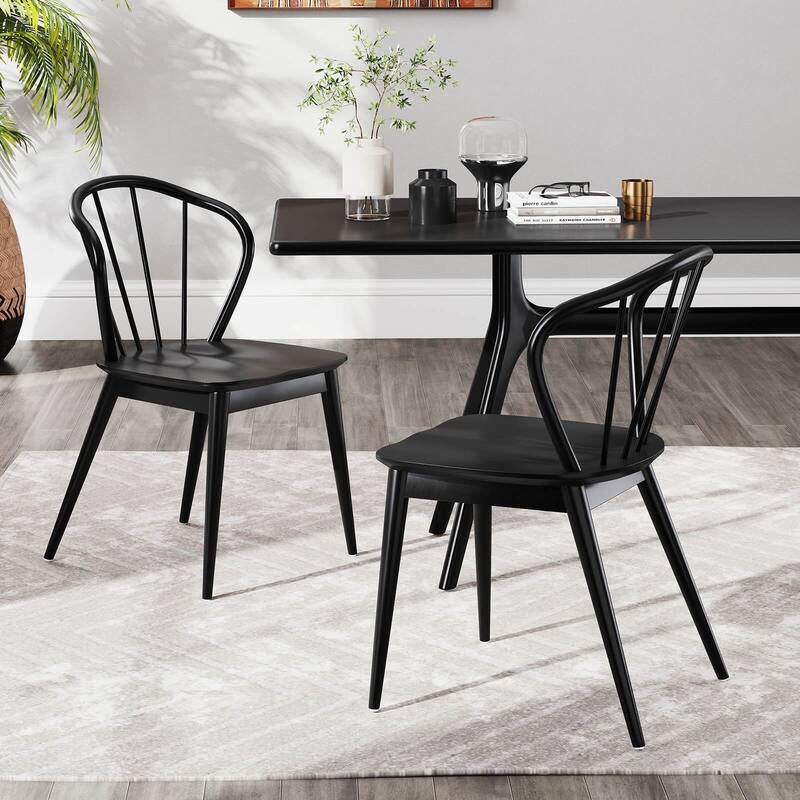 Costway Wooden Dining Chair Set of 2/4 with High Spindle Back Rubber - See Details