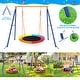 preview thumbnail 7 of 7, Saucer Swing with Stand for Kids Outdoor 440lbs Swing Set Heavy-Duty - 40 in