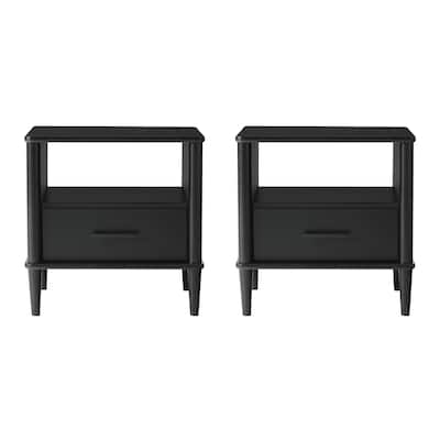 Middlebrook Designs Mid-Century Modern Solid Wood Spindle Nightstand (Set of 2)