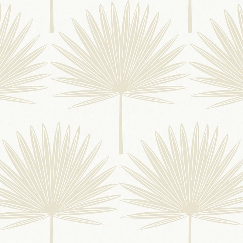 Tempaper Stamped Palm Peel and Stick Wallpaper Dark Cocoa/ Ecru - 56 sq. ft. - Dark Sandstone/Off-White