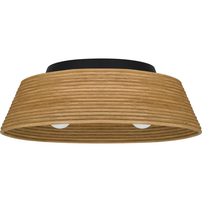 Zahara 3-Light Matte Black Flush Mount Light
