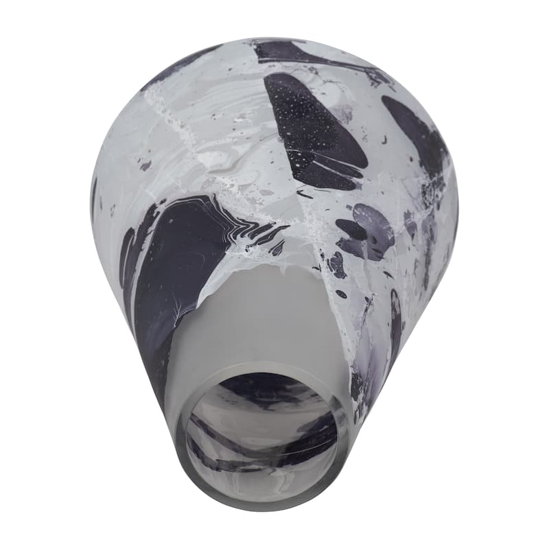 Sagebrook Home Glass White Cylinder Fog Shadow Vase