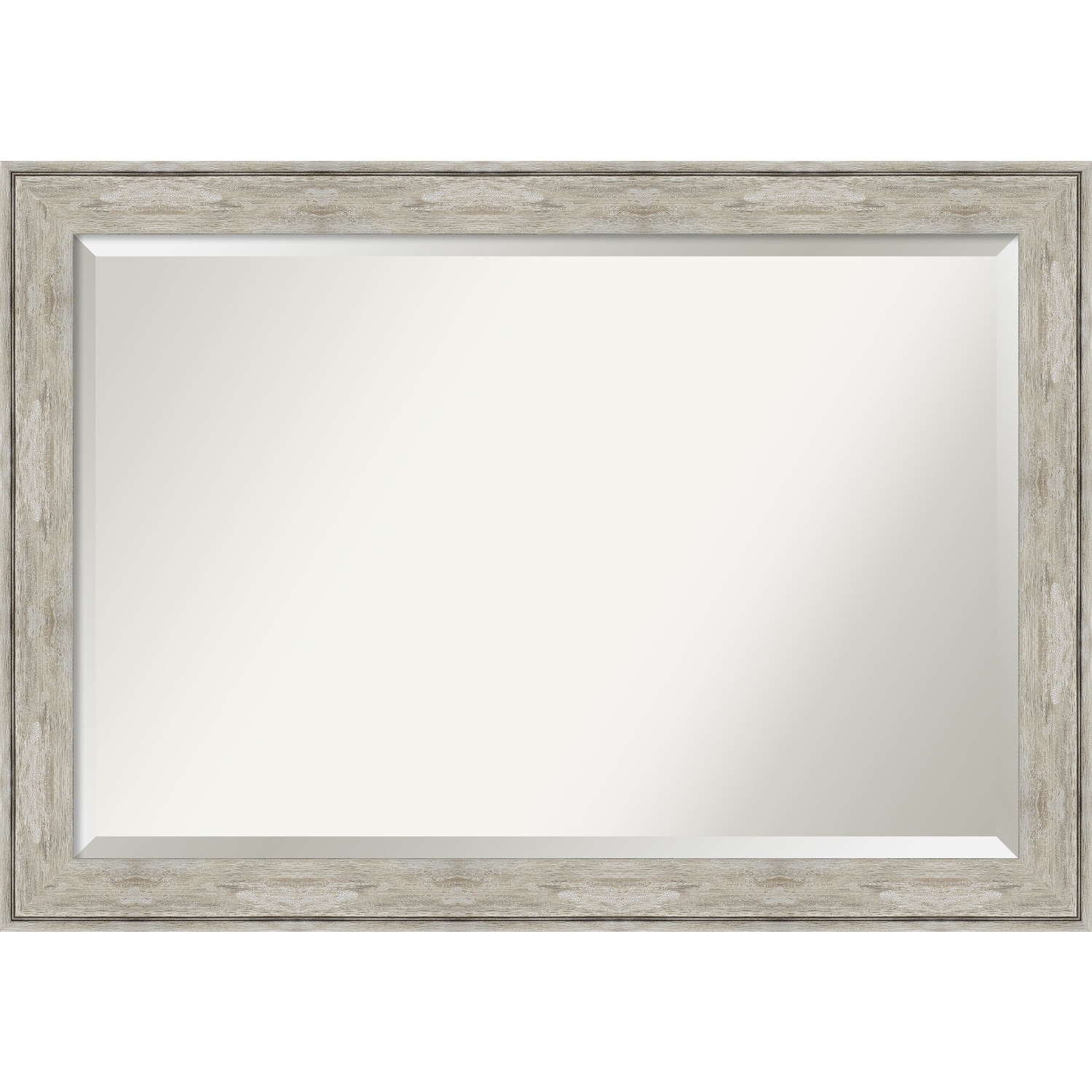 Beveled Wall Mirror - Crackled Metallic Frame - Crackled Metallic