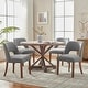 preview thumbnail 37 of 144, Wooden Dining Chairs Set of 2/4/6,Modern Fabric Upholstered Dining Room Chair Kitchen Chairs Set of 4 - Grey/Black