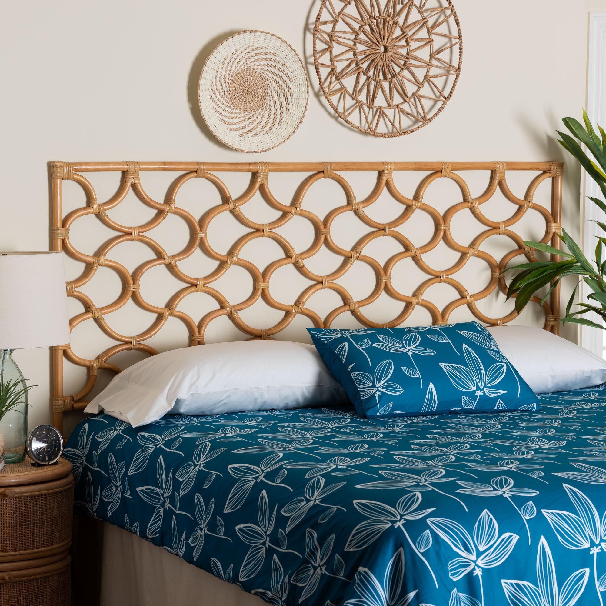 Wicker full size headboard cheap