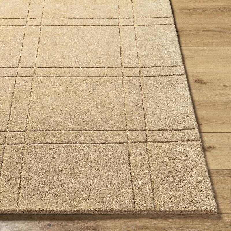 Keshaun Casual Solid Color Wool Area Rug