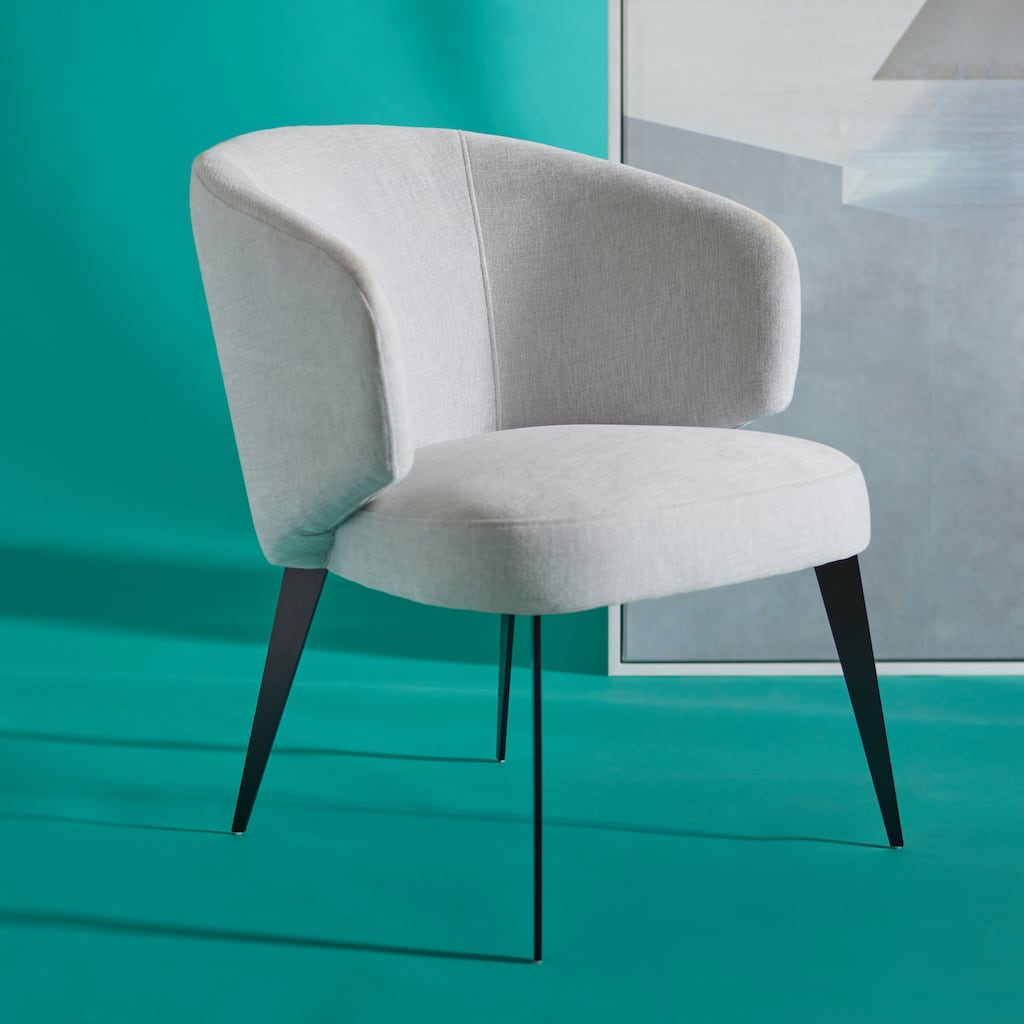 SAFAVIEH Couture Pantazica Curved Accent Chair - 26.4" W x 29.1" L x 30.7" H - 26.4" W x 29.1" L x 30.7" H - 26Wx29Dx31H