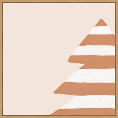 Stripey Christmas Tree by Orara Studio Framed Canvas Wall Art Print
