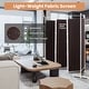 preview thumbnail 3 of 6, 6 Panel Privacy Room Divider Folding Screen with Steel Support Base