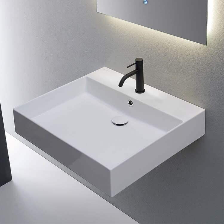 Nameeks Scarabeo 5146-One Hole Teorema 2.0 Plus 23-5/8" Square Ceramic