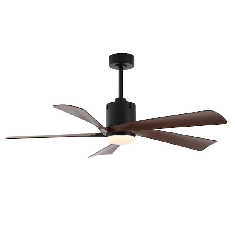 GetLedel 52" Modern 5-Blade LED Ceiling Fan with Light and Remote - 52-in