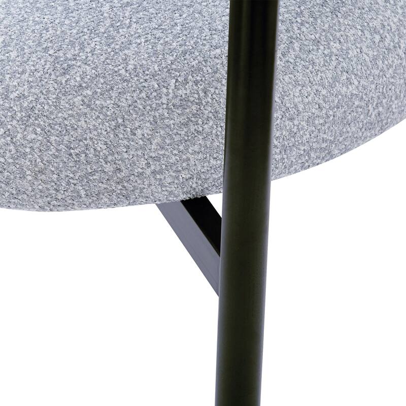 Naci Modern Fabric Arm Dining Chairs with Metal legs by Christopher Knight Home