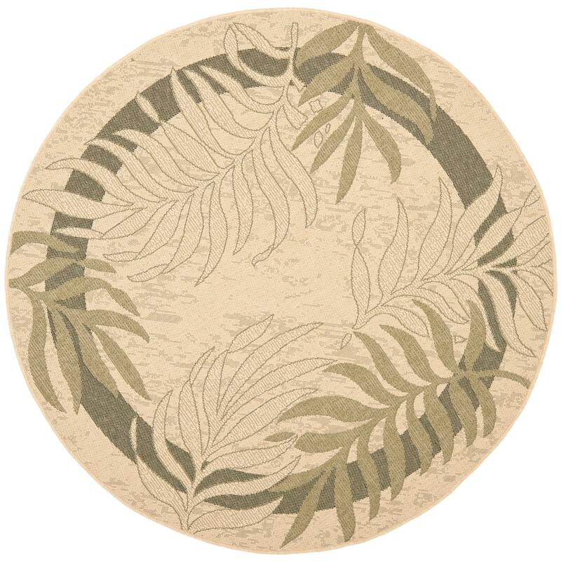SAFAVIEH Courtyard Idun Botanical Indoor/ Outdoor Waterproof Patio Backyard Rug