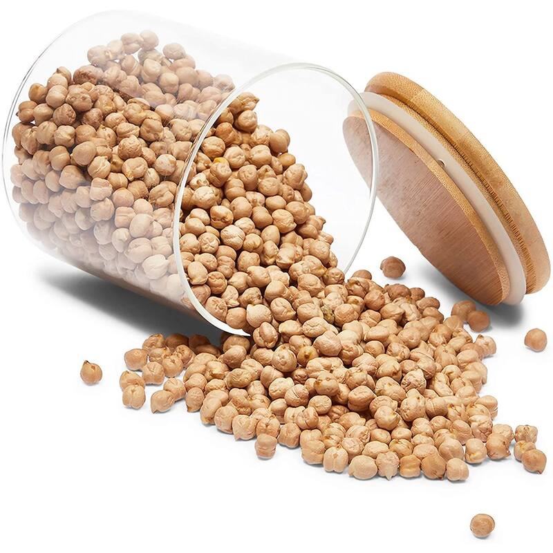 Glass Canisters with Airtight Bamboo Lids, 3 Sizes for Pantry Storage (5 Pack)
