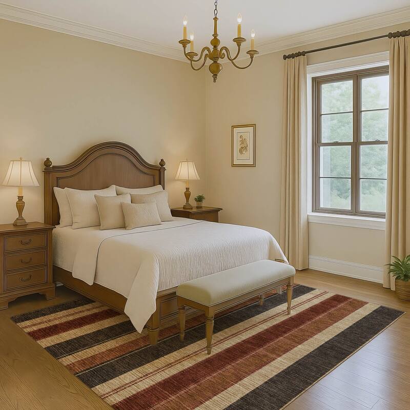 Premium Washable Super Soft Modern Stripe Mayfield Rug