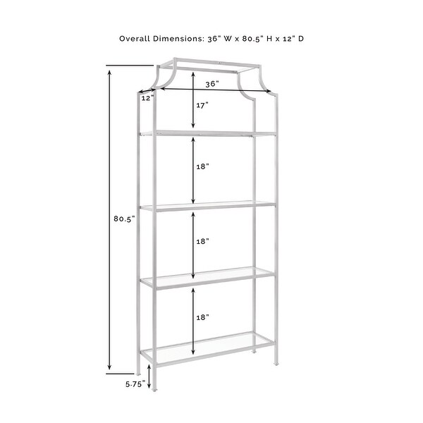 Crosley aimee glass etagere best sale