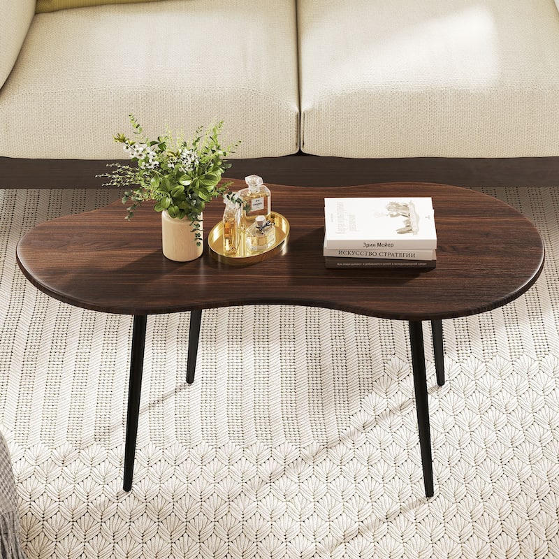 Gymax Cloud Shape Coffee TableIrregular Center Table w/ Metal