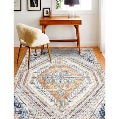 Bashian Juniata Ivory/Navy Transitional Area Rug