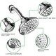 preview thumbnail 3 of 6, 6-Spray Patterns High Pressure Shower Head 5" Rain Fixed Showerhead, Anti-Clogging Nozzles, Stainless Steel