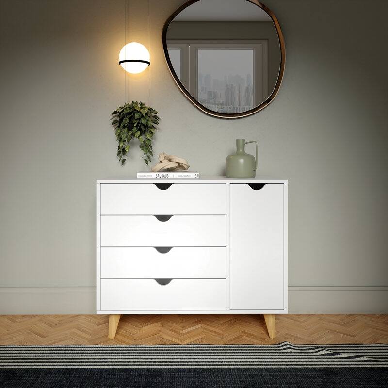 Minimalist 4-Drawer 1-Door Dresser