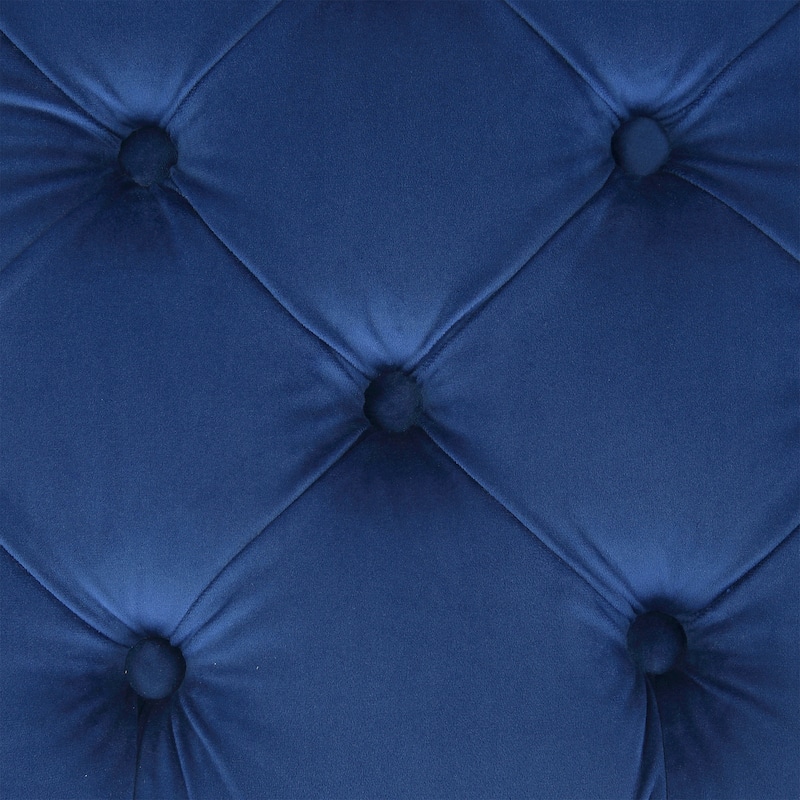 29.5" Wide Velvet Tufted Square Ottoman With Storage