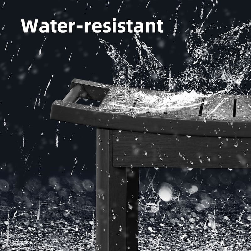 Plastic Shower Stool with Handles Storage Shelf Water Resistant & Non-Slip Shower Seat