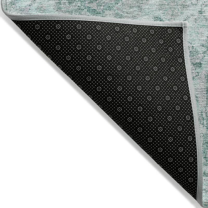 HomeRoots Damask Traditional Rectangle Outdoor Rug