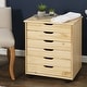preview thumbnail 1 of 23, Bridgton 6-drawer Wide Rolling Storage Chest Cart