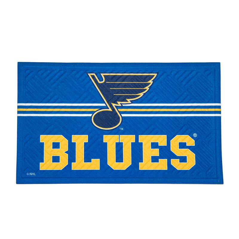30 in. x 18 in. Embossed Mat, Cross Hatch, St Louis Blues