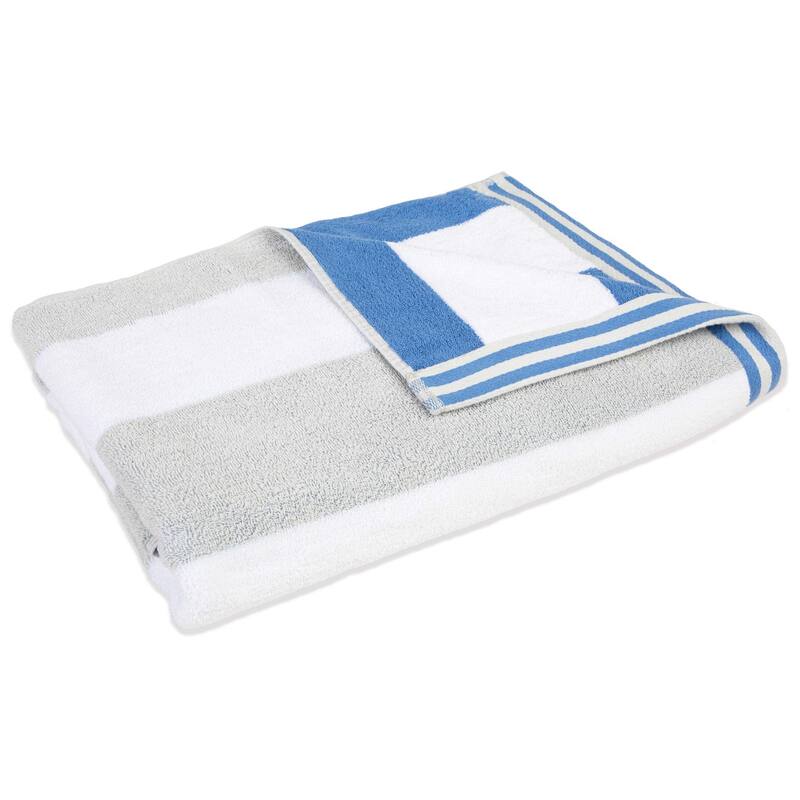 Aston & Arden Striped Reversible Oversized Beach Towel - 35x70