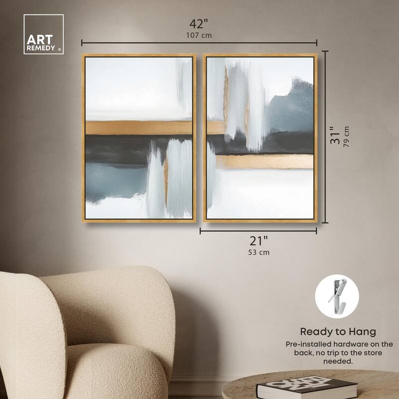 Azure Horizon II Canvas Set of 2 by Art Remedy