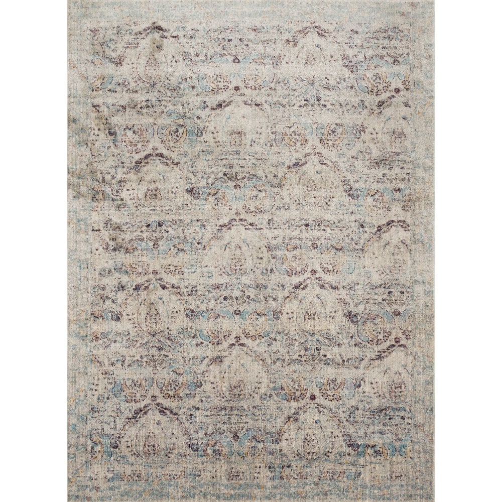 Alexander Home Contessa Traditional Damask Distressed Rug
