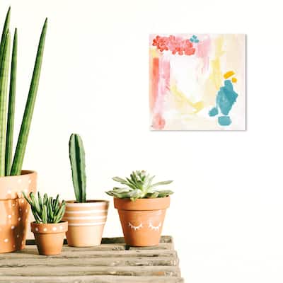 Wynwood Studio Prints Abstract Havana Days Red and Pastel Red Modern & Contemporary Wall Art Canvas Print