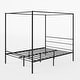 preview thumbnail 9 of 10, Priage by ZINUS Black Metal Canopy Platform Bed Frame