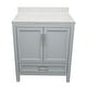 preview thumbnail 102 of 146, Nevado 37" Bathroom Vanity with Cultured Marble Vanity Top Sink in White with White Basin Grey - White with