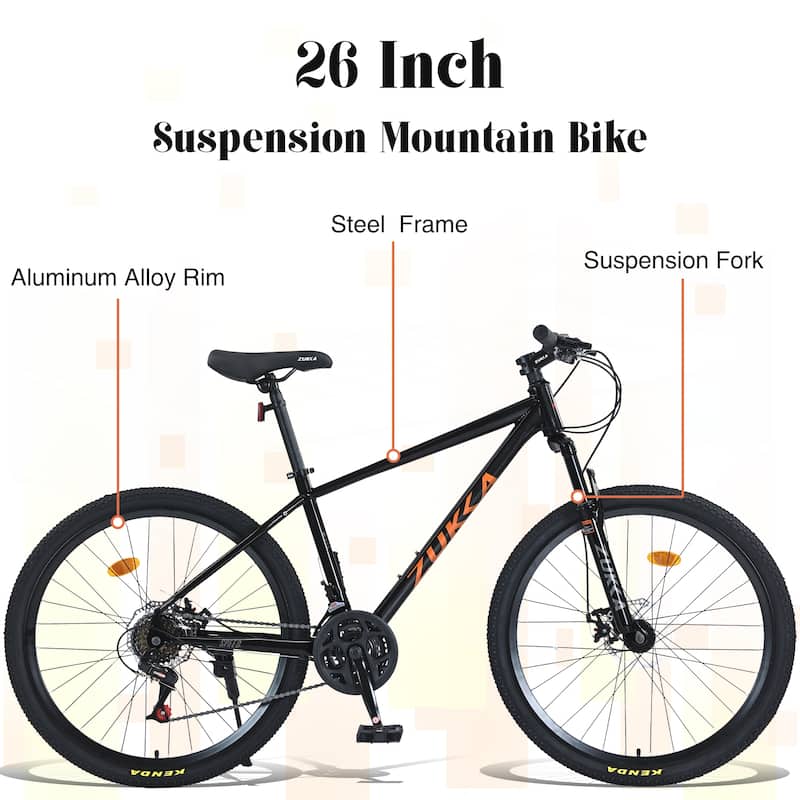 Mountain Bike for Men and Women 26 inch 24 Speed