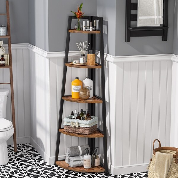 70 inch Tall Corner Shelf, Corner Bookshelf and Bookcase - On Sale