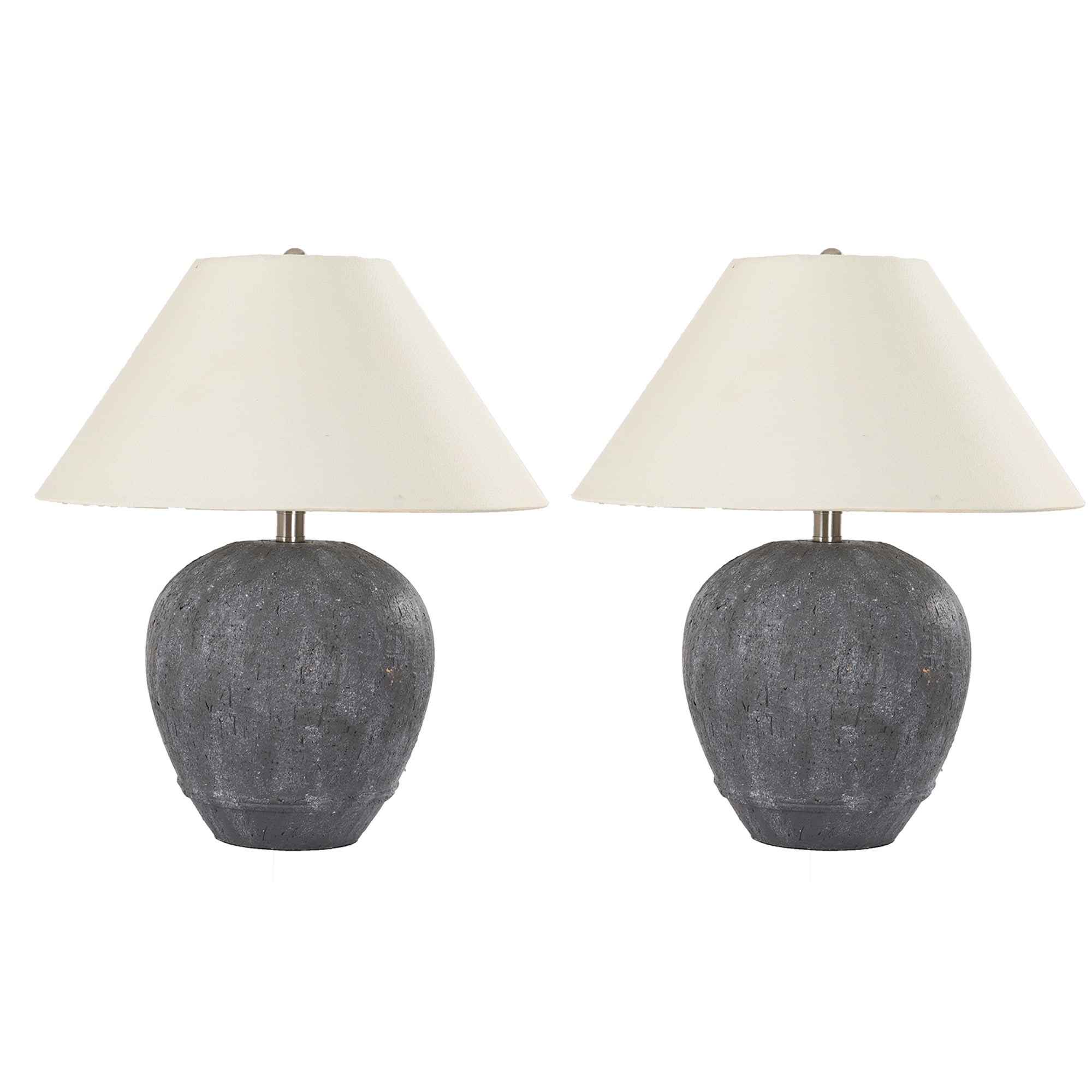 Modern Ceramic Table Lamp with Cone Linen Shade