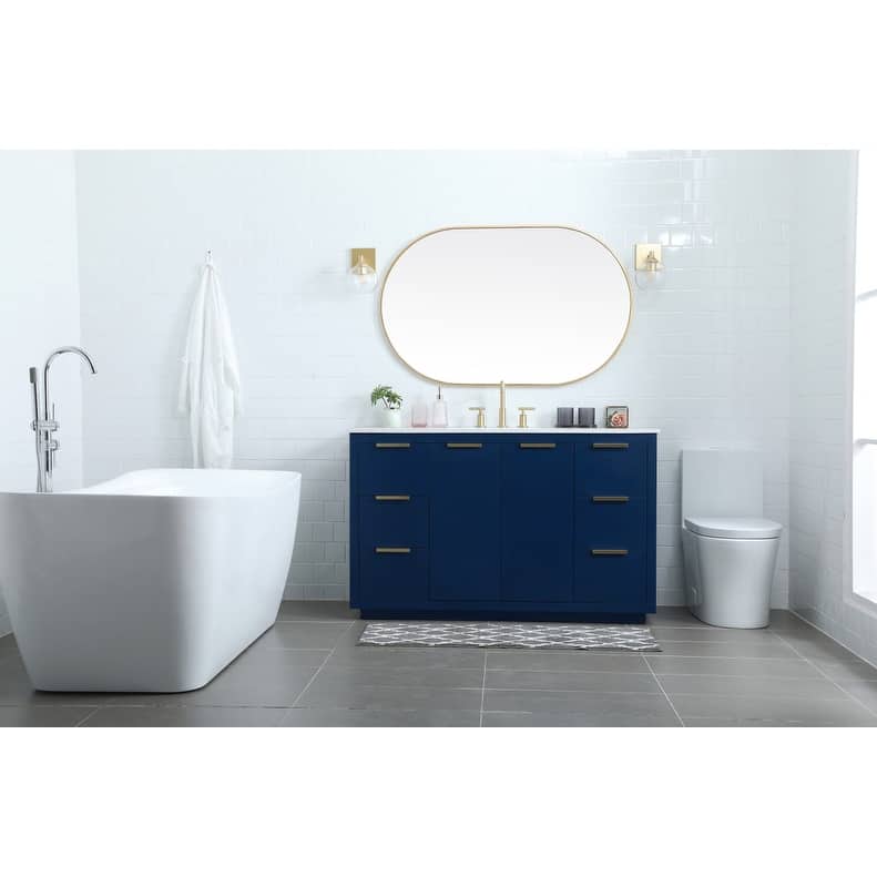 Elegant Lighting VF19454 Blake 54" Free Standing Single Basin Vanity