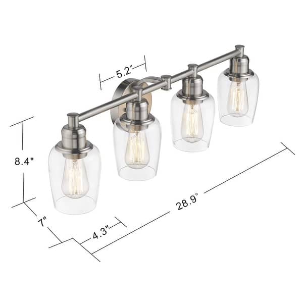 Modern Bathroom Vanity Light With Clear Glass - Bed Bath & Beyond ...