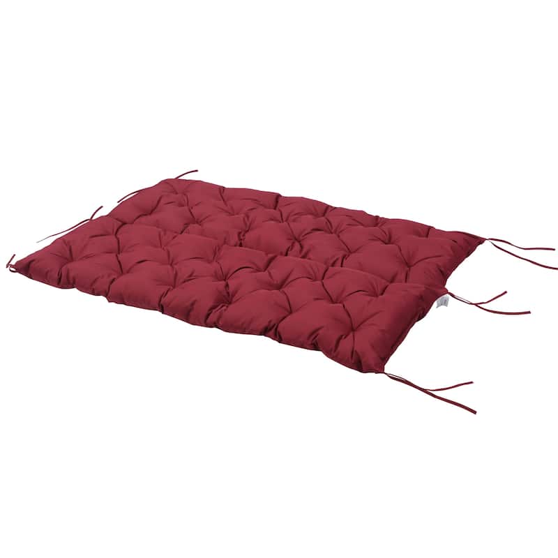 Outsunny 3 Seater Outdoor Seat Pads Bench Swing Chair Replacement Cushions Backrest for Patio Garden