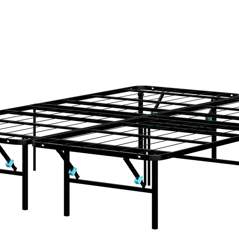 Black No Tool Assembly Foldable Bed Frame