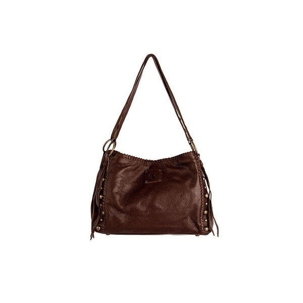StS Ranchwear Western Handbag Womens Maggie Mae Zipper Brown STS30563 - 10”t x 14”w x 8”d. Opens flyout.