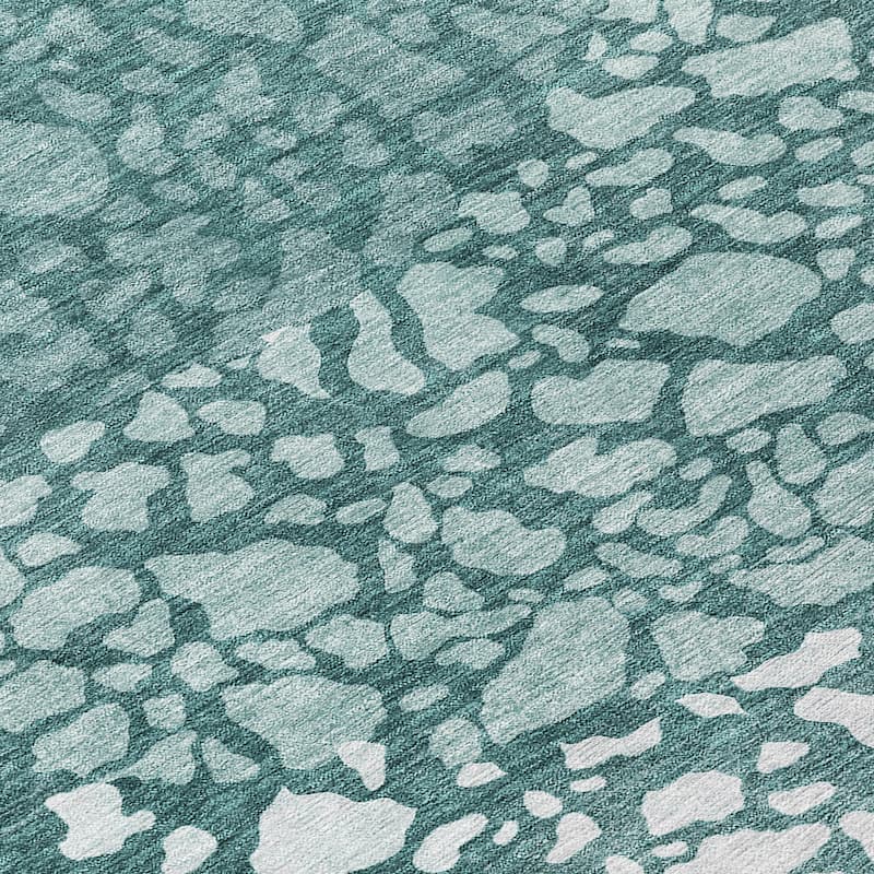 Machine Washable Indoor/ Outdoor Chantille Modern Mosaic Rug