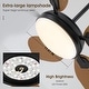 preview thumbnail 3 of 5, 52" Tropical Ceiling Fans with Lights 6-Speed, Dimmable for Farmhouse Modern Living Room Patio - 52 Inches