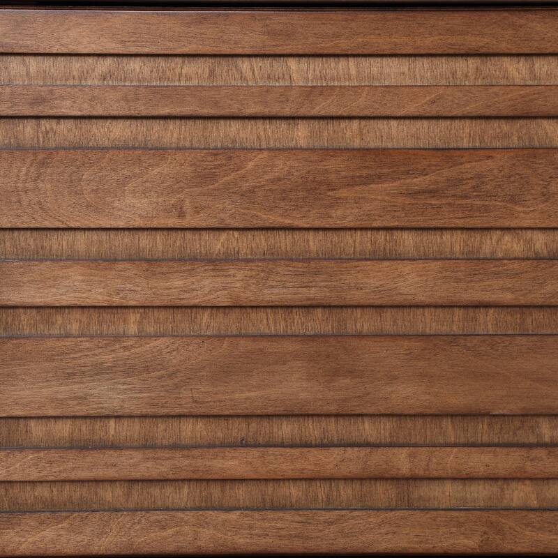 14 inch Chairside Table, No Assembly Required, Whiskey Finish